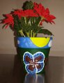 Blumentopf mit Acrylfarbe coloriert -4
